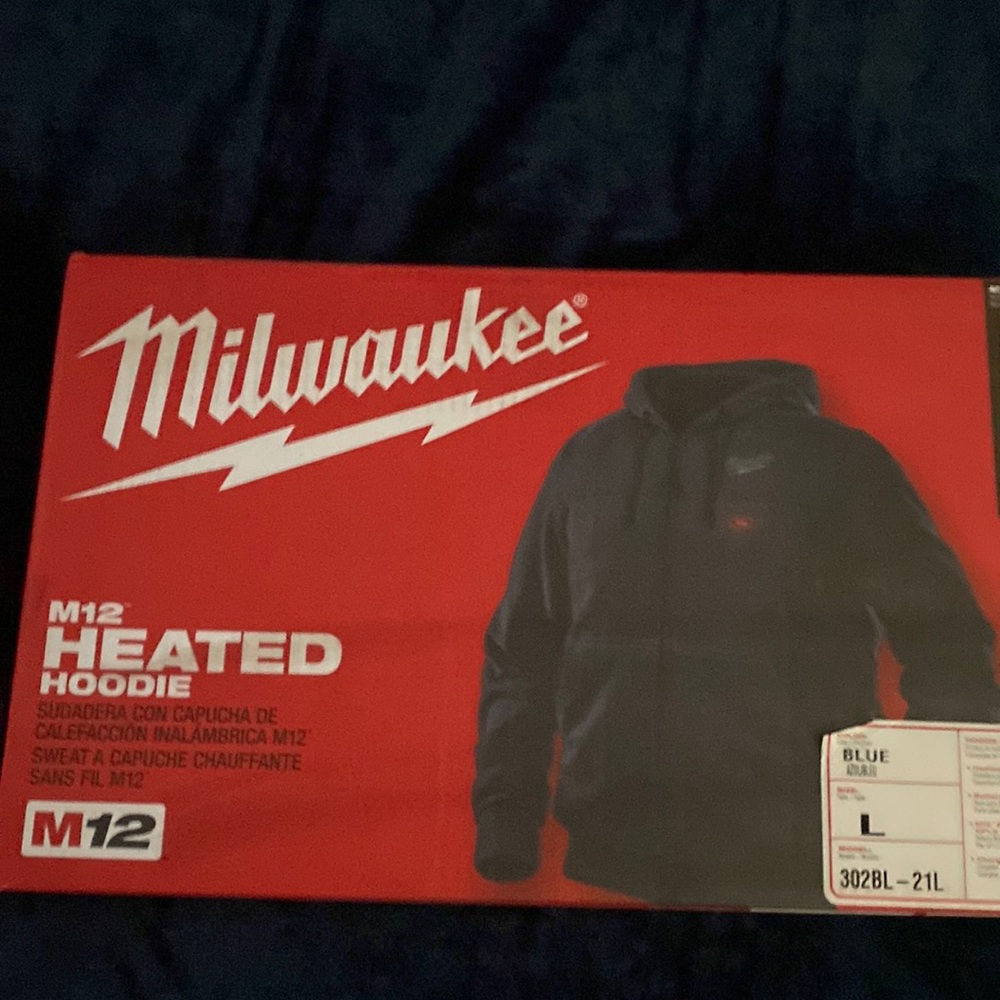 Milwaukee heated hoodie (Blue) size large